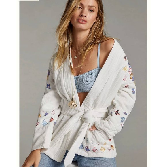 Anthropologie quilt patchwork wrap - Picture 2 of 12